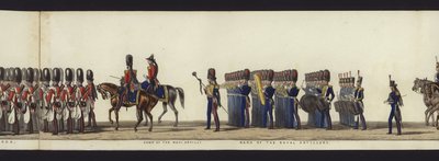 Teil der Panoramansicht des gesamten Trauerzugs von Arthur, Herzog von Wellington von Henry Jr and Sala Alken