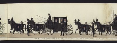 Teil der Panoramansicht des gesamten Trauerzugs von Arthur, Herzog von Wellington von Henry Jr and Sala George Augustus Alken