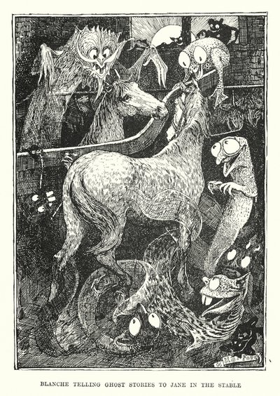Blanche erzählt Jane im Stall Geistergeschichten von Henry Justice Ford