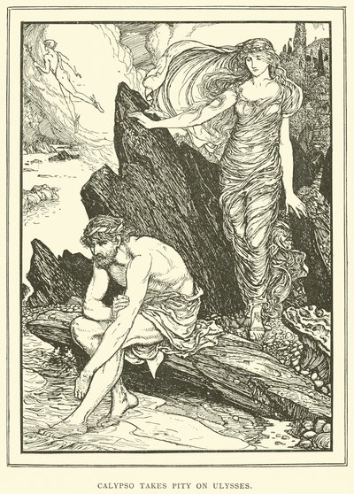 Kalypso hat Mitleid mit Odysseus von Henry Justice Ford