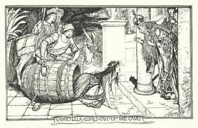 Cannetella kommt aus dem Fass (Gravur) von Henry Justice Ford