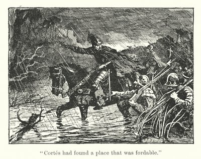 Cortes hatte eine durchwatbare Stelle gefunden von Henry Justice Ford