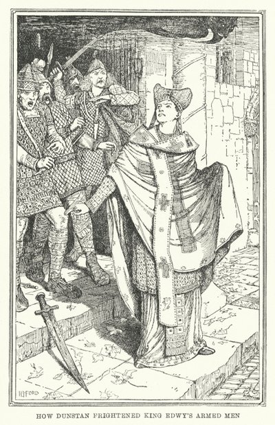 Wie Dunstan die bewaffneten Männer von König Edwy erschreckte von Henry Justice Ford