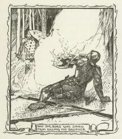 Wie Sir Bors davor bewahrt wurde, seinen Bruder zu töten von Henry Justice Ford
