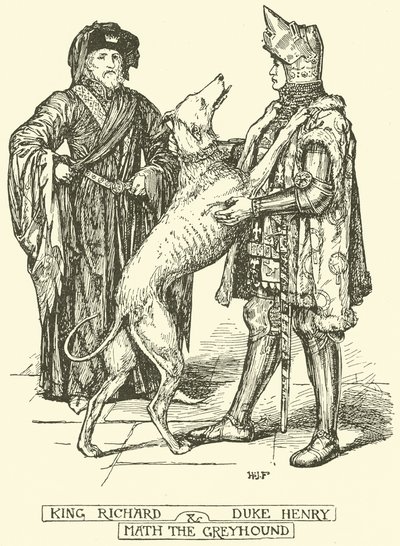 König Richard und Herzog Heinrich messen den Windhund von Henry Justice Ford