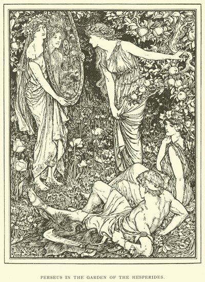 Perseus im Garten der Hesperiden von Henry Justice Ford