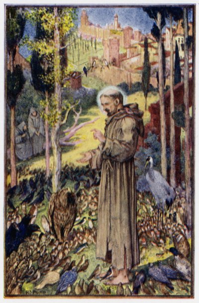 Der heilige Franziskus predigt den Vögeln von Henry Justice Ford