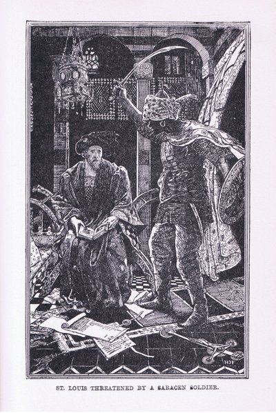 St. Ludwig wird vom Sarazenen-Soldaten bedroht, 1912 von Henry Justice Ford