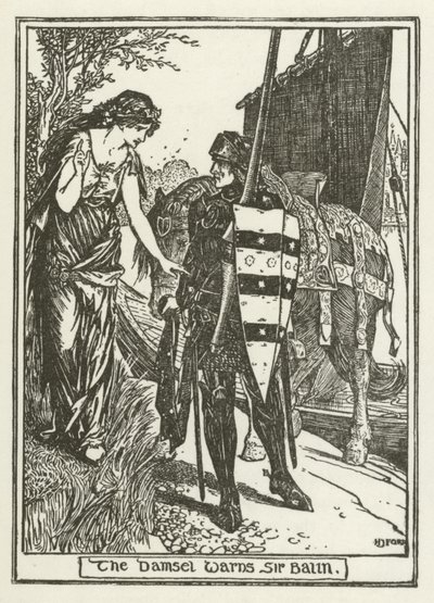 Die Jungfrau warnt Sir Balin von Henry Justice Ford