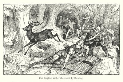 Die englischen Bogenschützen vom Hirsch verraten von Henry Justice Ford