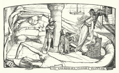 Die Wächter werden beim Schlafen erwischt (Gravur) von Henry Justice Ford