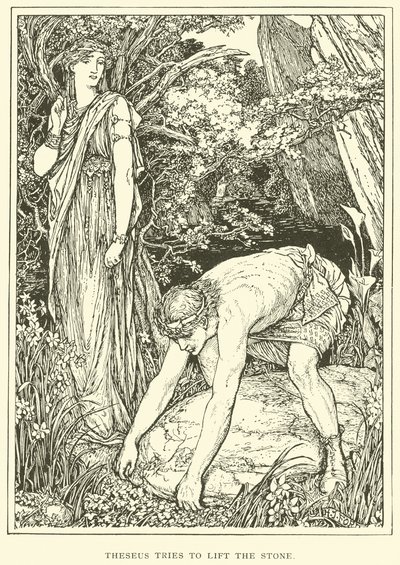 Theseus versucht den Stein zu heben von Henry Justice Ford
