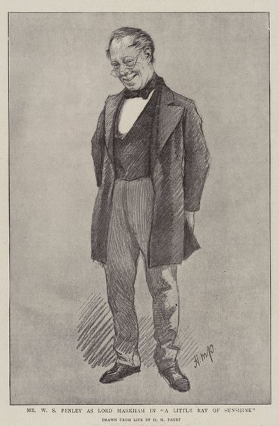 Mr. W. S. Penley als Lord Markham in "A Little Ray of Sunshine" von Henry Marriott (after) Paget