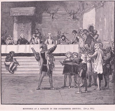 Minnesänger bei einem Bankett im vierzehnten Jahrhundert von Henry Marriott Paget