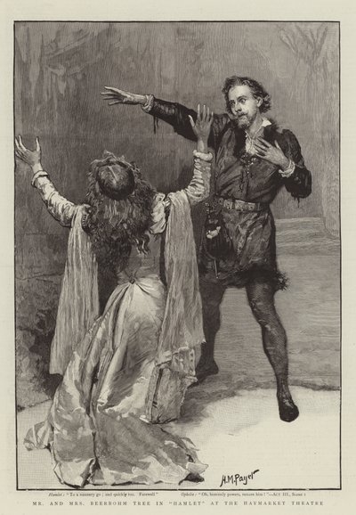Mr und Mrs Beerbohm Tree in Hamlet im Haymarket Theatre von Henry Marriott Paget