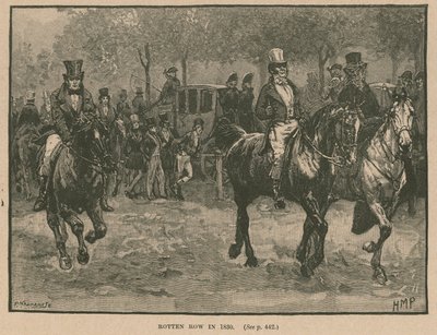 Rotten Row, Hyde Park, London, 1830 von Henry Marriott Paget