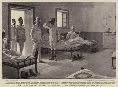 Der Vormarsch im Sudan, eine Inspektion im Militärkrankenhaus in Wady Halfa von Henry Marriott Paget