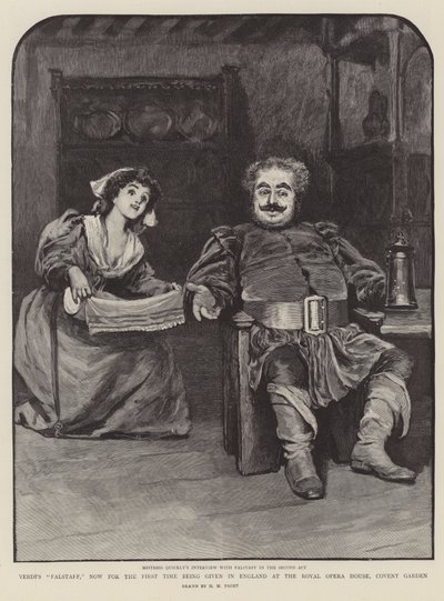 Verdis Falstaff, erstmals in England aufgeführt im Royal Opera House, Covent Garden von Henry Marriott Paget