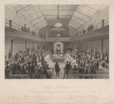 House of Commons (Der Sprecher rügt eine Person an der Bar) von Henry Melville