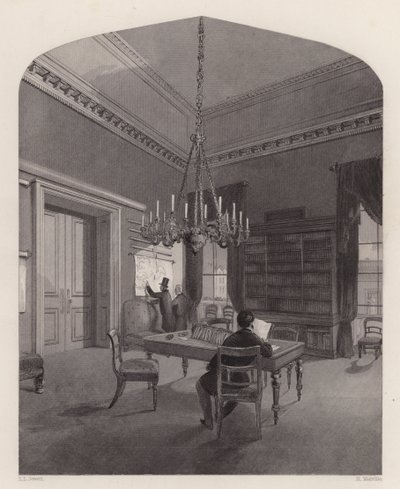 Kartenraum des United Service Clubs, Westminster, London von Henry Melville
