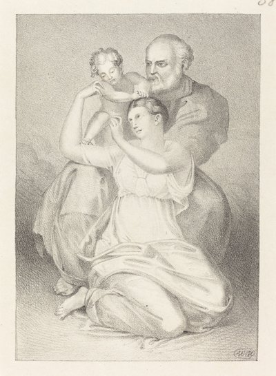 Heilige Familie, nach Michelangelo von Henry Noel Humphreys after John Flaxman