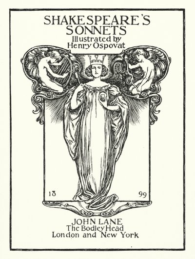 Shakespeares Sonette, Titelseite von Henry Ospovat