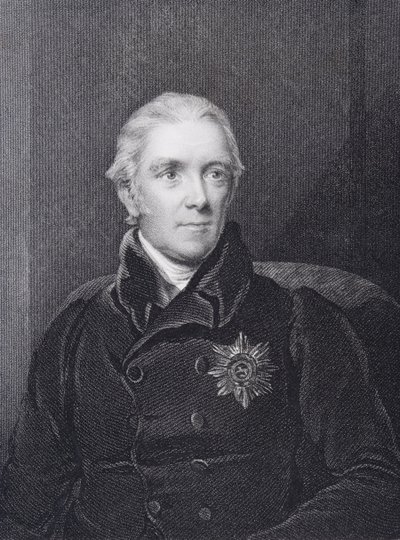 Sir Henry Halford, graviert von John Cochran (fl.1821-65) von Henry Room