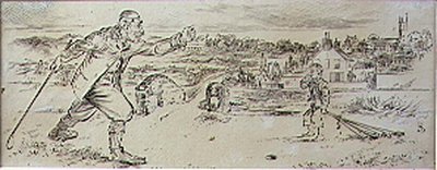 Der wütende Golfer, Illustration aus dem 