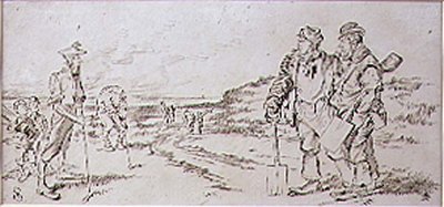 Die Straßenarbeiter von den Golfern gestört, Illustration aus der Zeitschrift 