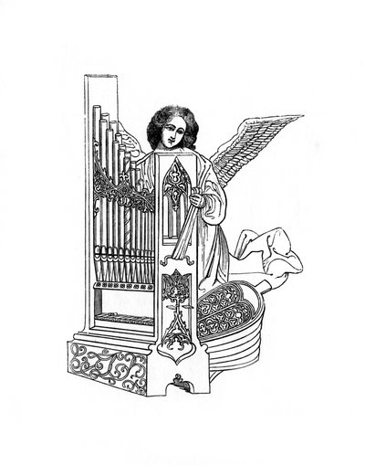 Engel und Orgel, frühes 16. Jahrhundert, 1843 von Henry Shaw