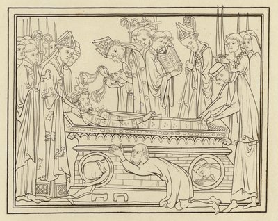 Begräbnis von Edward dem Bekenner, Mitte des 13. Jahrhunderts von Henry Shaw