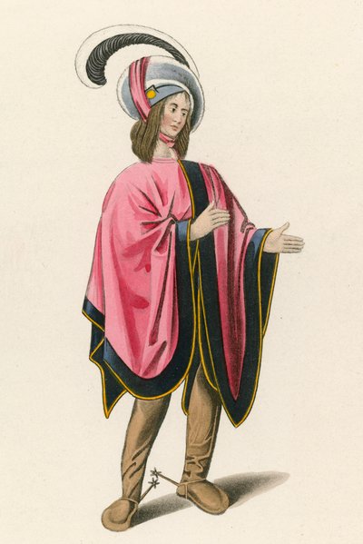 Figur, ca. 1480, aus dem British Museum, Royal MS 19 C VIII von Henry Shaw