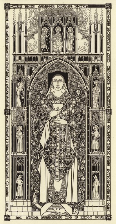 Eingravierte Platte, ca. 1350 von Henry Shaw
