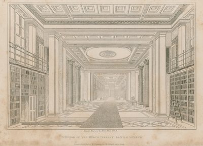 Innenansicht der Königlichen Bibliothek, British Museum von Henry Shaw