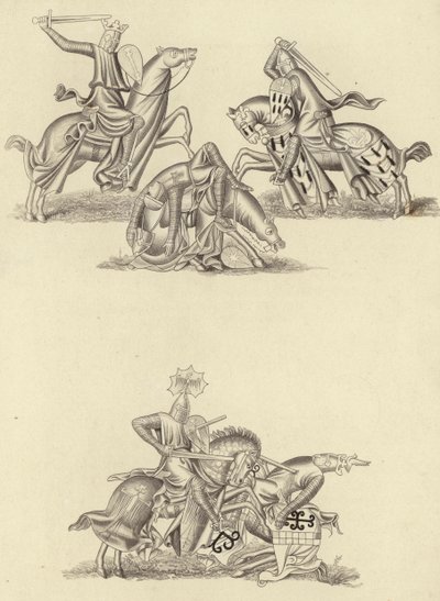Ritter kämpfen, ca. 1260 von Henry Shaw