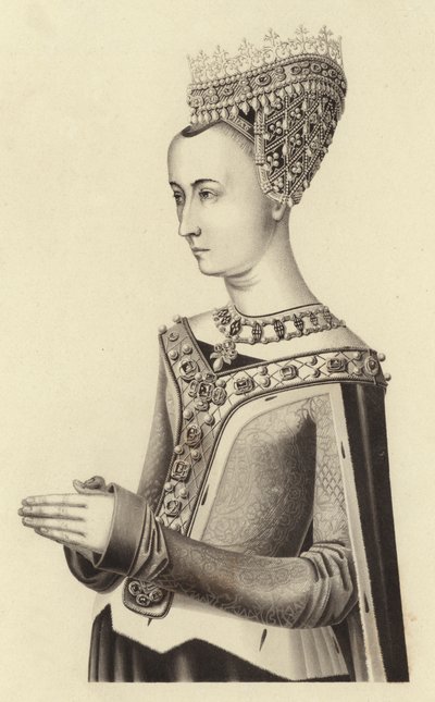 Margarete, Königin von James III. von Schottland, um 1483 von Henry Shaw