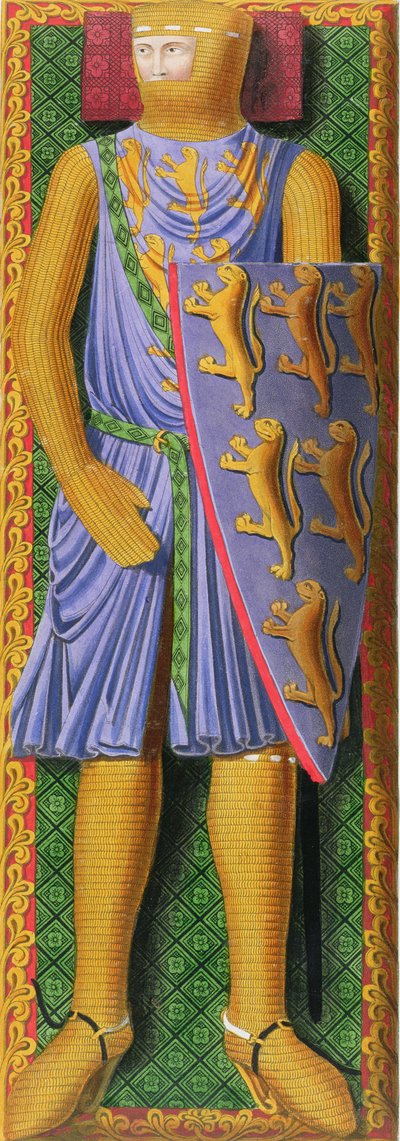 William Longespee, 1. Earl of Salisbury (gest. 1226) nach einer Handschrift aus dem 13. Jahrhundert in der Cambridge University Library von Henry Shaw