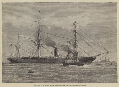 Schlepper in Plymouth bringt Truppen zur Himalaya für die Goldküste von Henry Spernon Tozer