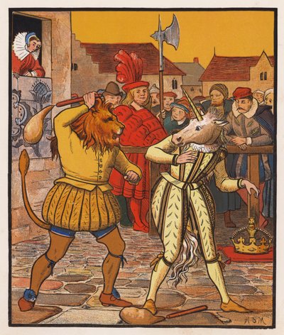 Der Löwe und das Einhorn von Henry Stacy (after) Marks