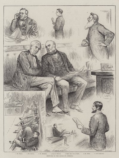 Skizzen im House of Commons von Henry Stephen Ludlow