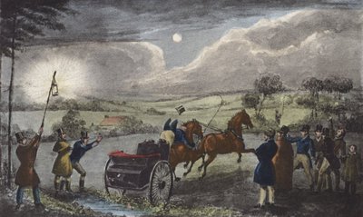 Wie man nach dem Abendessen bequem durch das Land reist von Henry Thomas (after) Alken