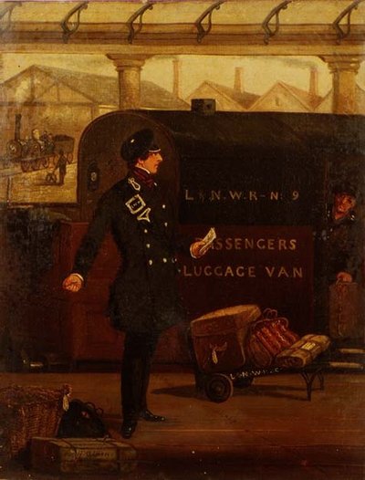 Ein Wächter bei einem L & N-W. R. Gepäckwagen von Henry Thomas Alken