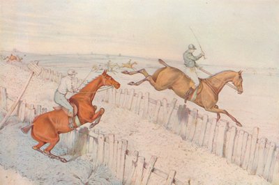Ein Hindernisrennen: Über eine alte blinde Straße gehen und es gut machen: gleiches Wetten, 1827 von Henry Thomas Alken