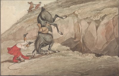 „Die Sache ausführen: und die Sache ausgeführt:“ Der Abwärtssprung, ausgeführt von Henry Thomas Alken