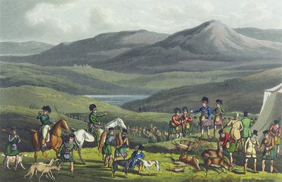 Sporttreffen in den Highlands, aquatintiert von I. Clark, veröffentlicht von Thomas McLean, 1820 von Henry Thomas Alken