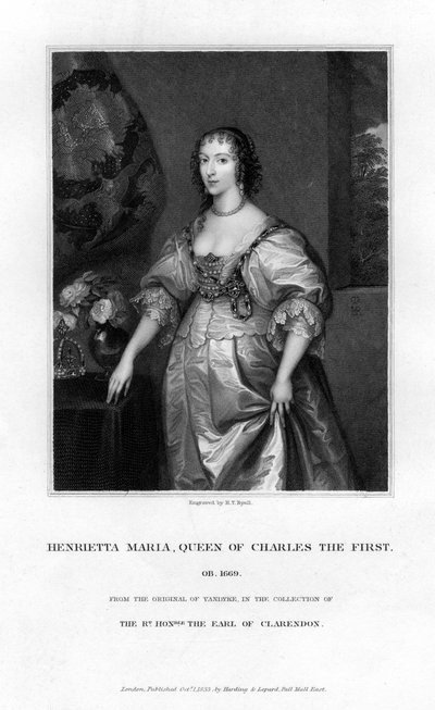 Königin Henrietta Maria, Gemahlin von Karl I., 1833 von Henry Thomas Ryall