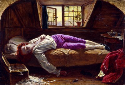 Der Tod von Chatterton, ca. 1856 von Henry Wallis