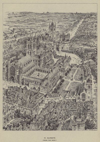 Aldgate, vom Westen von Henry William Brewer