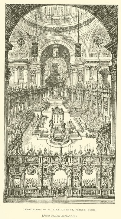 Heiligsprechung von St. Ignatius in St. Peter, Rom von Henry William Brewer