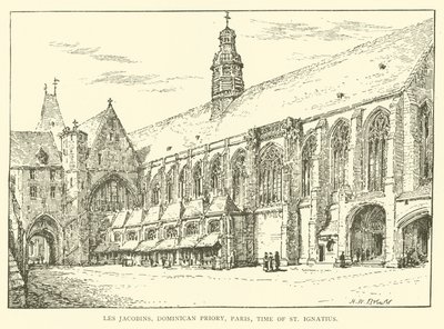 Les Jacobins, Dominikanerkloster, Paris, zur Zeit von St. Ignatius (Gravur) von Henry William Brewer